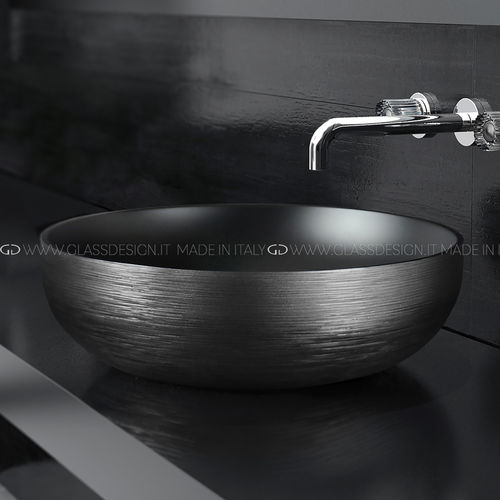 Aufsatzwaschbecken - Collina 35/45 Metropole - GLASS DESIGN Srl - VetroFreddo® / rund / ohne Öffnung