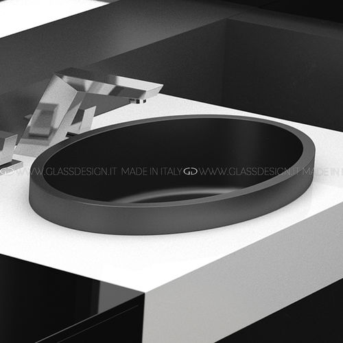 Einbauwaschbecken - Ellisse FL Small/Large/XL - GLASS DESIGN Srl - VetroFreddo® / oval / ohne Öffnung
