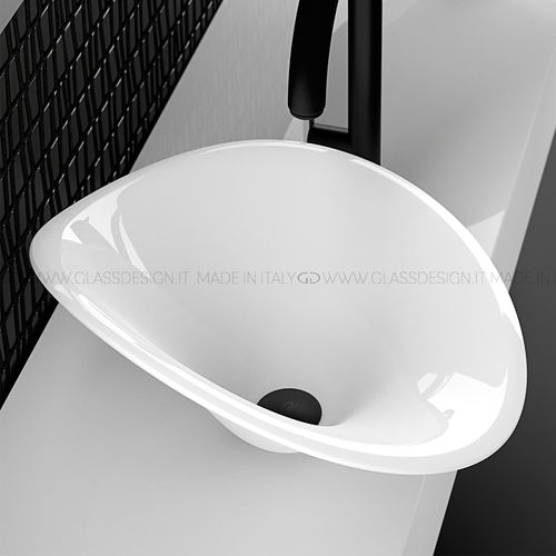 Aufsatzwaschbecken - Flower  - GLASS DESIGN Srl - Pert® / ohne Öffnung / ohne Notüberlauf