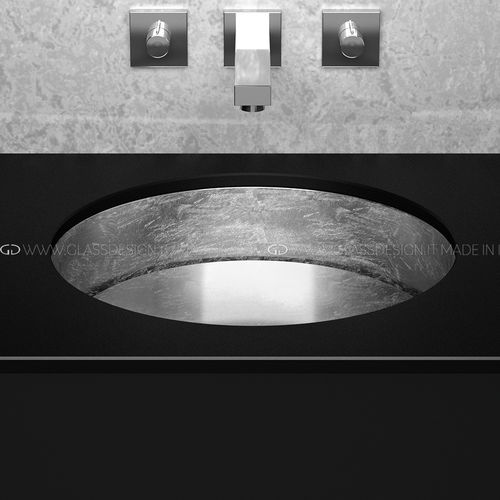 Unterbauwaschbecken - Rho Lux Sotto - GLASS DESIGN Srl - Pert® / rund / ohne Öffnung
