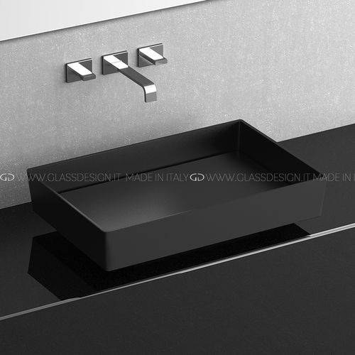 Unterbauwaschbecken - Blade Vision - GLASS DESIGN Srl - Pert® / rechteckig / ohne Öffnung