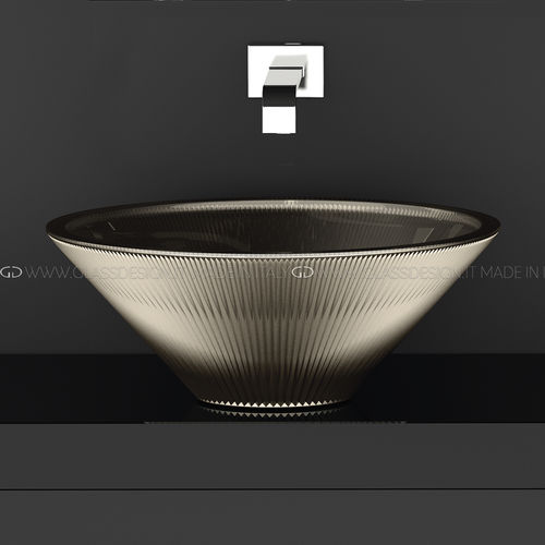 Aufsatzwaschbecken - Tekno Metal - GLASS DESIGN Srl - Glas / konisch / ohne Öffnung