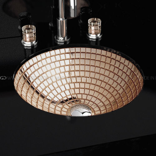 Unterbauwaschbecken - Mosaic Anniversary Sotto - GLASS DESIGN Srl - Glas / rund / ohne Öffnung