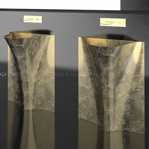 Bodenstehendes Waschbecken - TEMPO - GLASS DESIGN Srl - VetroFreddo® / ohne Öffnung / ohne Notüberlauf