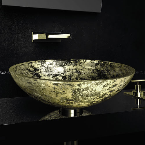 Aufsatzwaschbecken - Gala 40/44 - GLASS DESIGN Srl - Glas / rund / ohne Öffnung