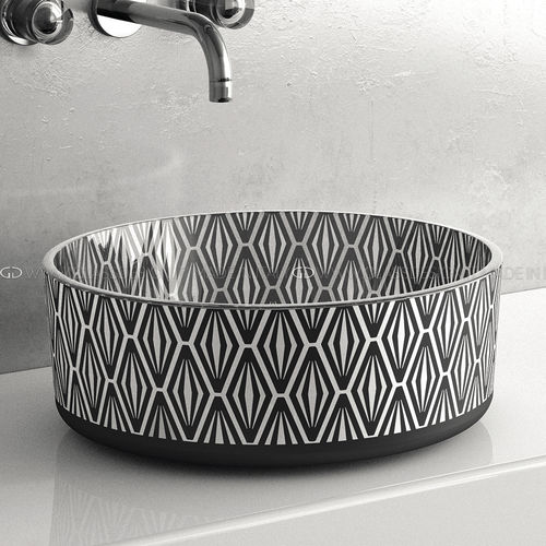Aufsatzwaschbecken - Bamboo Katino - GLASS DESIGN Srl - Glas / rund / ohne Öffnung