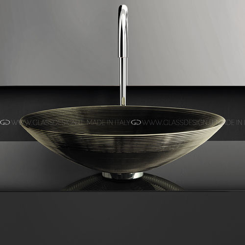 Aufsatzwaschbecken - CITY LUX - GLASS DESIGN Srl - Glas / rund / ohne Öffnung