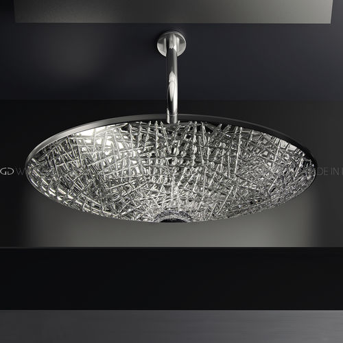 Unterbauwaschbecken - Ice Oval Lux Sotto/Ice Oval Lux XL Sotto - GLASS DESIGN Srl - Kristall / oval / ohne Öffnung