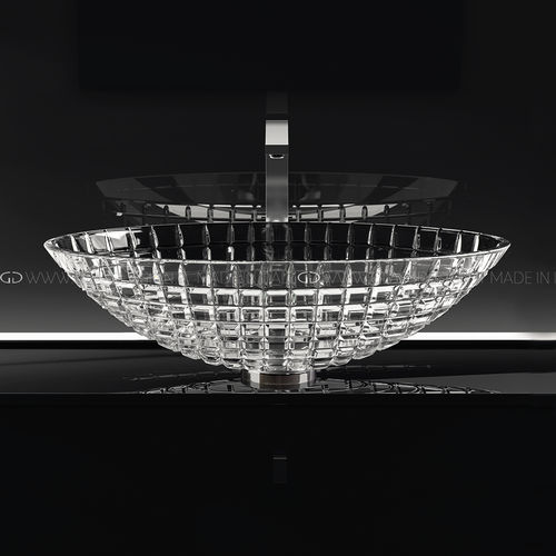 Aufsatzwaschbecken - Luxor Oval/Luxor Oval XL - GLASS DESIGN Srl - Kristall / transparent / oval