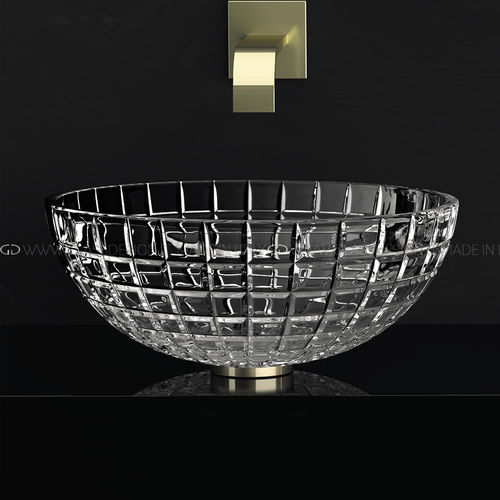 Aufsatzwaschbecken - Luxor Round - GLASS DESIGN Srl - Kristall / transparent / rund