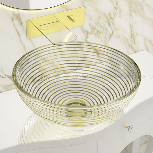 Aufsatzwaschbecken - Astro/Astro 34 - GLASS DESIGN Srl - Kristall / rund / ohne Öffnung