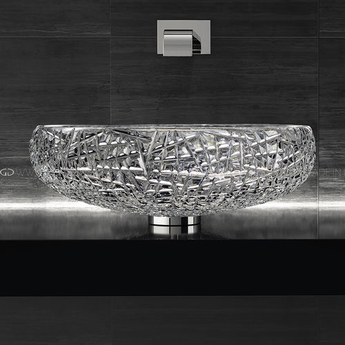 Aufsatzwaschbecken - Scenic Ice - GLASS DESIGN Srl - Kristall / transparent / rund