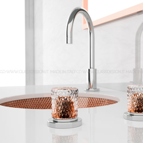 Unterbauwaschbecken - Ramada Lux Sotto - GLASS DESIGN Srl - Kristall / rund / ohne Öffnung