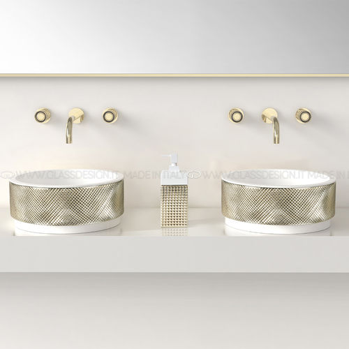 Aufsatzwaschbecken - Royal Absolute/Royal Absolute 40 - GLASS DESIGN Srl - Kristall / rund / ohne Öffnung