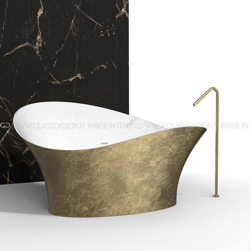 Freistehende Badewanne - FLOWER STYLE - GLASS DESIGN Srl - für Wohnungen / zur beruflichen Nutzung / Acryl