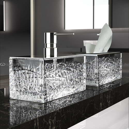 Seifenspender für Privatgebrauch - ICESSENCE ICE - GLASS DESIGN Srl - freistehend / Kristall / manuell