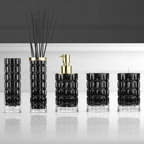 Seifenspender für Privatgebrauch - VALENTINO - GLASS DESIGN Srl - freistehend / Messing / Chrom