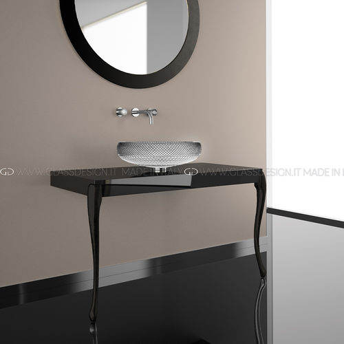 Waschtischplatte / lackiertes Holz - MUSA - GLASS DESIGN Srl - blattvergoldetes Holz / MDF / zur beruflichen Nutzung