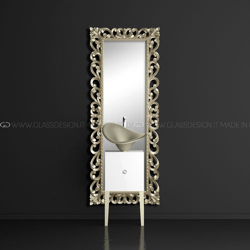 Freistehender Waschtisch-Unterschrank - MONNALISA PRESTIGE / FLORENCE / CLASS - GLASS DESIGN Srl - Holz / modern / 1 Tür