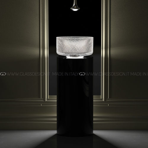 Freistehender Waschtisch-Unterschrank - LUMIERE - GLASS DESIGN Srl - lackiertes Holz / Glas / modern