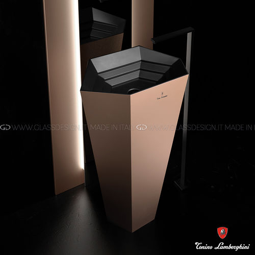 Bodenstehendes Waschbecken - Vision Edition - GLASS DESIGN Srl - VetroFreddo® / individuell gestaltbar / ohne Öffnung