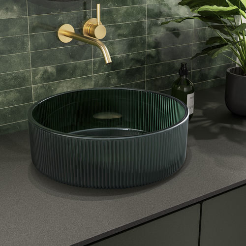 Aufsatzwaschbecken - MADISON  - GLASS DESIGN Srl - Glas / handgefertigt / rund