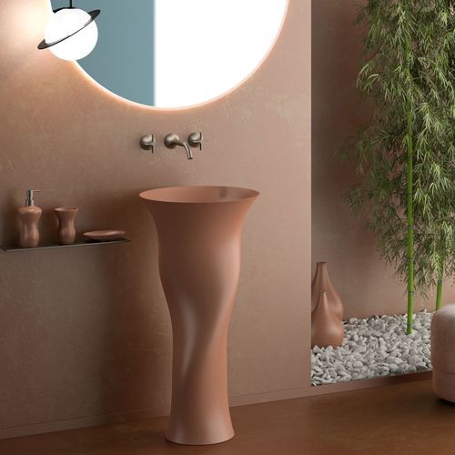 Bodenstehendes Waschbecken - DAME - GLASS DESIGN Srl - VetroFreddo® / hinterleuchtet / ohne Öffnung