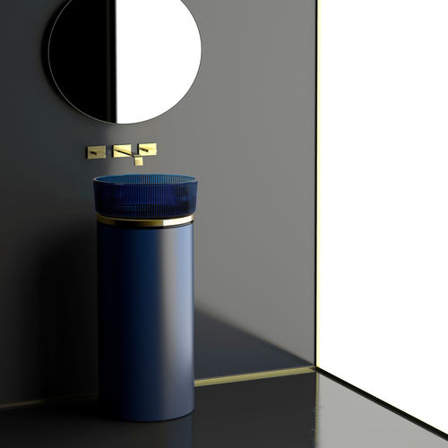 Freistehender Waschtisch-Unterschrank - MADISON COMPOSITION - GLASS DESIGN Srl - Metall / Glas / modern