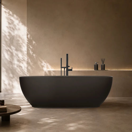 Ovale Badewanne - LUMINA - GLASS DESIGN Srl - freistehend / Glas