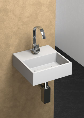 Wand-Handwaschbecken - PICCOLO - GLASS DESIGN Srl - quadratisch / Keramik