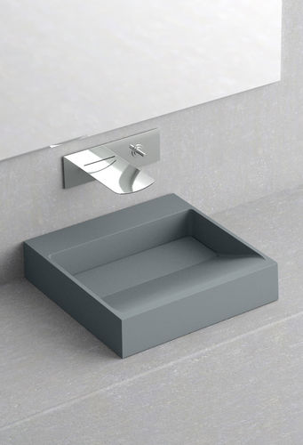 Aufsatzhandwaschbecken - DISEGNO - GLASS DESIGN Srl - quadratisch / Keramik