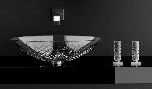 Zweigriffmischer für Waschtisch - GLAMOROUS ICE - GLASS DESIGN Srl - Aufsatz / Kristall / für Badezimmer