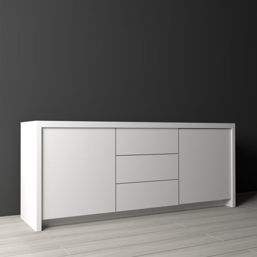 Modernes Sideboard - TRENDY - EUROBILLARDS - Eiche / mit Schubladen / weiß