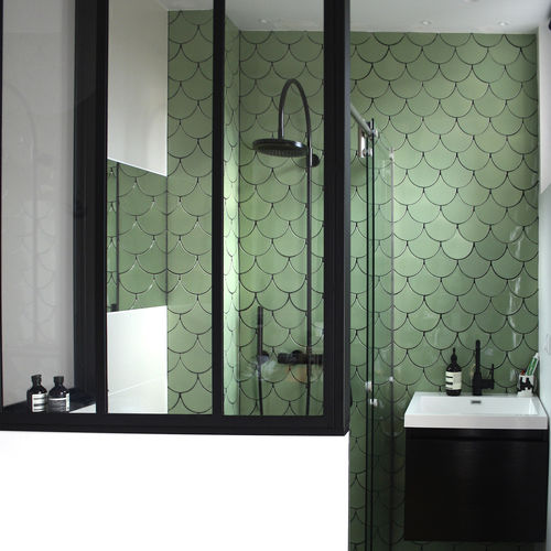 Keramikfliesen - ECAILLES - Normandy Ceramics - Carrelage Design - relief - Hochglanz / emailliert / satiniert