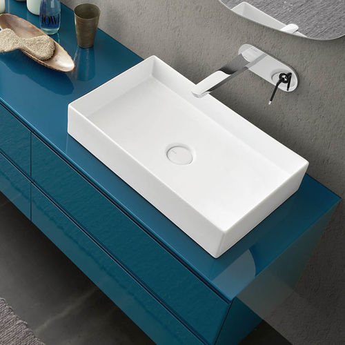 Aufsatzwaschbecken - COMPOSIZIONE 103 - AZZURRA ARREDOBAGNO - Keramik / rechteckig / modern