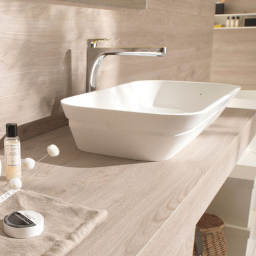 Aufsatzwaschbecken - TUTTO FUORI - AZZURRA ARREDOBAGNO - Keramik / rechteckig / modern