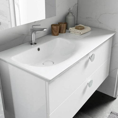 Einbauwaschbecken - TAK COMPOSIZIONE 014 - AZZURRA ARREDOBAGNO - Keramik / mit integrierten Schubladen / rechteckig