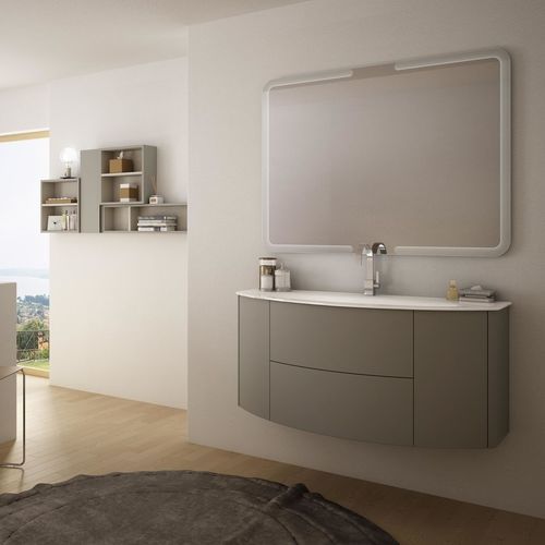 Wandhängender Waschtisch-Unterschrank - EDEN - BADEN HAUS - Eiche / Esche / Holz