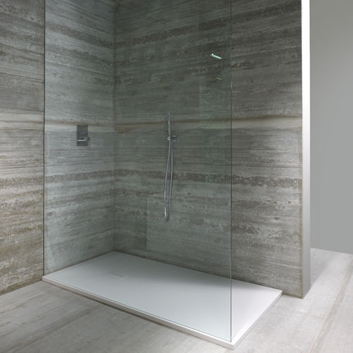 Rechteckige Duschtasse - PTTOFLAT 01 - CASA BATH - Marmor / mit Ablaufrinne