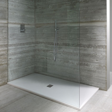 Rechteckige Duschtasse - PTTOFLAT 05 - CASA BATH - Marmor / mit Ablaufrinne
