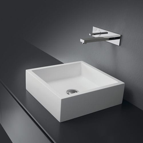 Aufsatzwaschbecken - 01 - CASA BATH - Keramik / quadratisch / modern