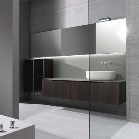 Wandhängender Waschtisch-Unterschrank - MODERN 005 - CASA BATH - Holz / modern / mit Schubladen