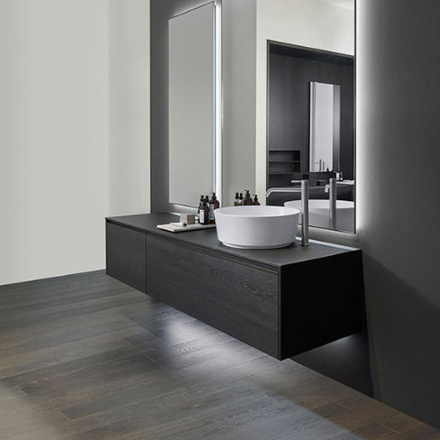 Wandhängender Waschtisch-Unterschrank - 03A-BO18 - CASA BATH - Holz / modern / mit Schubladen