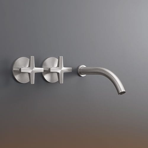 Zweigriffmischer für Waschtisch - CRX12 - CEADESIGN - wandmontiert / Einbau / Edelstahl