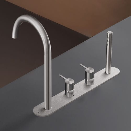 Zweigriffmischer für Badewanne - INV56 - CEADESIGN - Aufsatz / Edelstahl / für Badezimmer