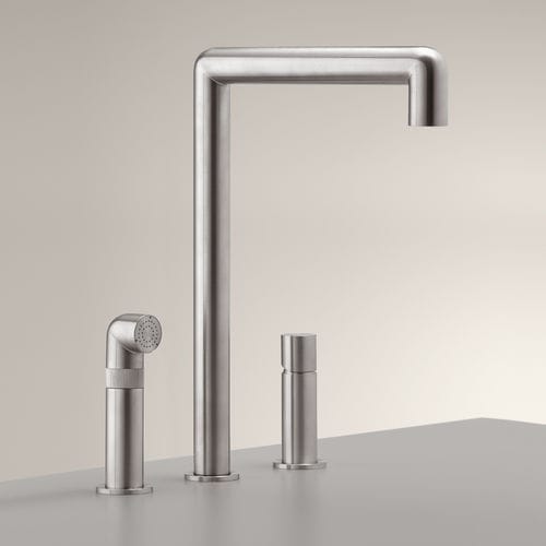 Aufsatz-Einhebelmischer - CAR07 - CEADESIGN - Edelstahl / für Küche / 3-Loch