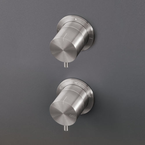 Einhebelmischer für Dusche - MIL66 - CEADESIGN - wandmontiert / thermostatisch / Edelstahl