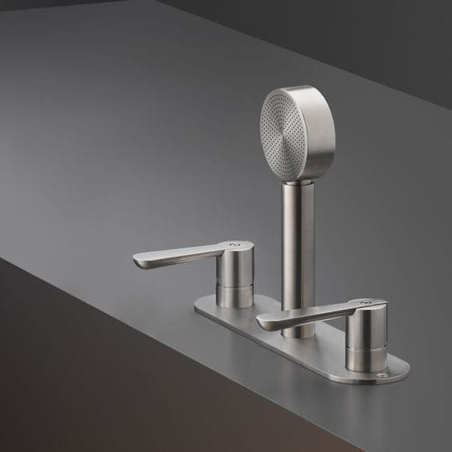 Zweigriffmischer für Badewanne - LTZ96 - CEADESIGN - Aufsatz / Edelstahl / für Badezimmer