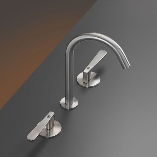 Zweigriffmischer für Waschtisch - LTZ11 - CEADESIGN - Aufsatz / Edelstahl / für Badezimmer