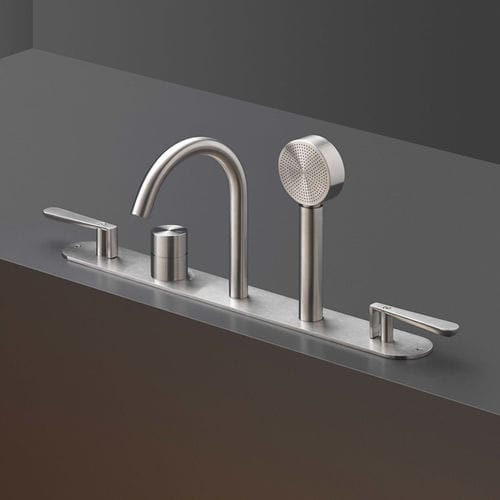 Zweigriffmischer für Badewanne - LTZ95 - CEADESIGN - Aufsatz / thermostatisch / Edelstahl